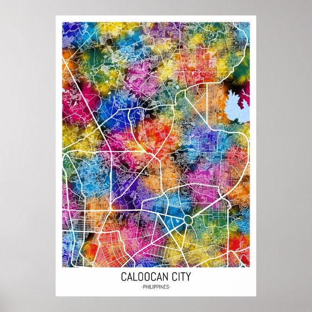 Póster Mapa de Filipinas en Caloocan (Frente)