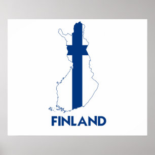 PÓSTER MAPA DE FINLANDIA