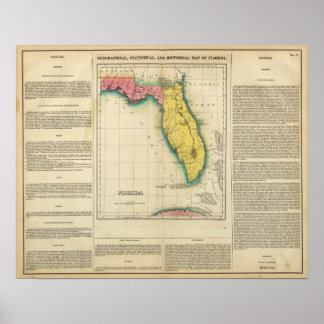 Póster Mapa De Florida
