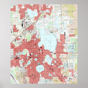Póster Mapa de Florida (1994)