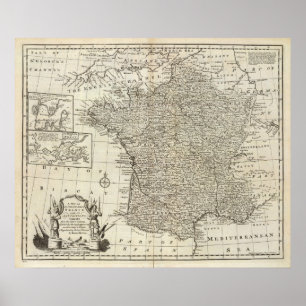 Póster Mapa de Francia 2