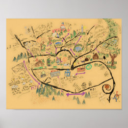 Póster Mapa de Fromville, Mapa de Victor Redibujado, Rega