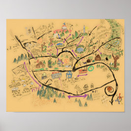 Póster Mapa de Fromville, Mapa de Victor Redibujado, Rega