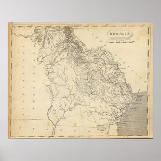 Póster Mapa de Georgia por Arrowsmith