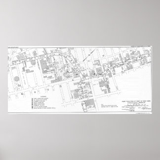 Póster Mapa de Gowanus en papel Poster (Matte)