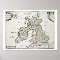 Mapa de Gran Bretaña e Irlanda, publicado París 16