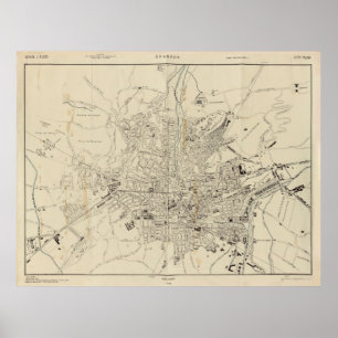 Póster Mapa de Granada España (1943)