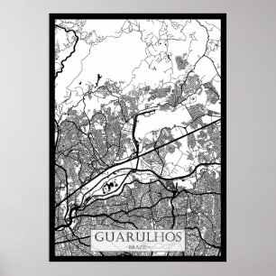 Póster Mapa de Guarulhos Brasil
