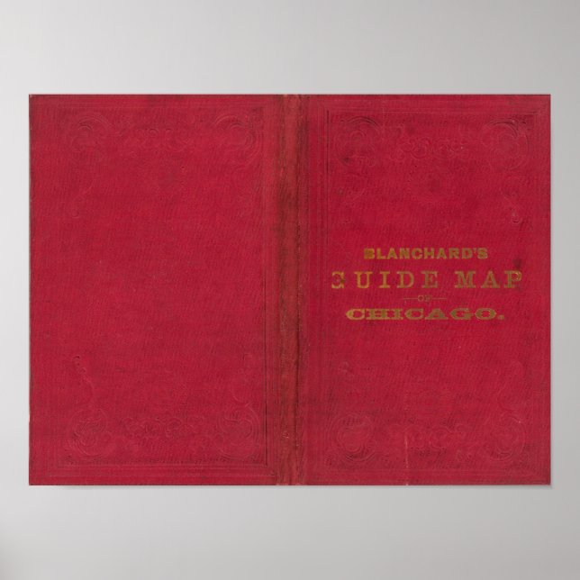Póster Mapa de guía de Blanchard en Chicago 2 (Frente)