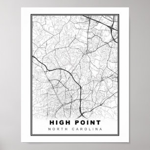 Póster Mapa de High Point