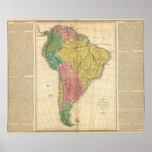 Póster Mapa de Historia de América del Sur
