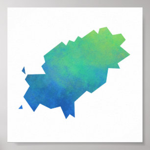 Póster Mapa de Ibiza