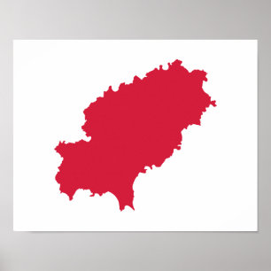 Póster Mapa de Ibiza