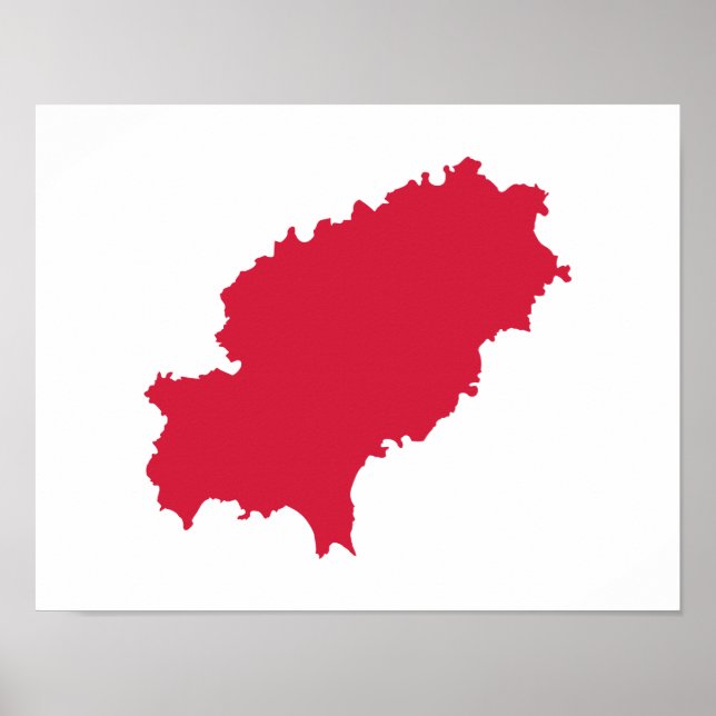 Póster Mapa de Ibiza (Frente)