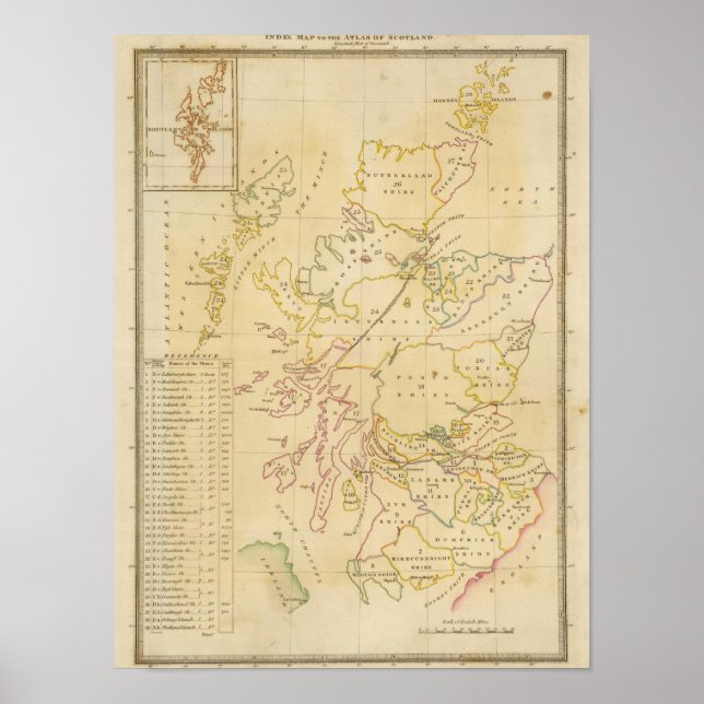 Póster Mapa de índices (Frente)