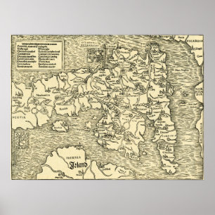 Póster Mapa de Inglaterra en Geographia Universalis de Pt