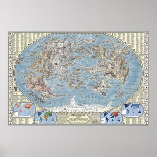 Póster Mapa de Internet 2.0 (Frente)