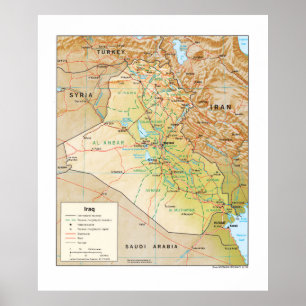 Póster Mapa de Iraq (1999)