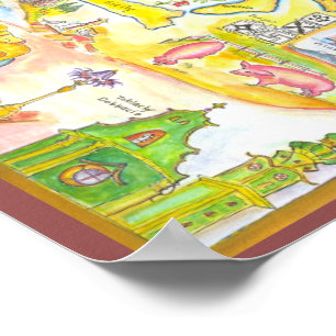 Póster Mapa de Italia