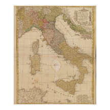 Mapa de Italia de 1790