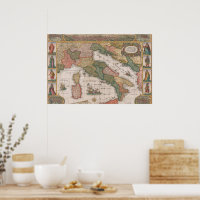 Mapa de Italia de Cornelis II Danckerts 1640