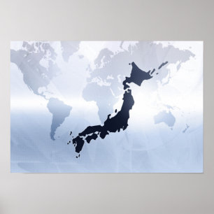 Póster Mapa de Japón 2