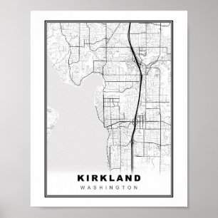 Póster Mapa de Kirkland