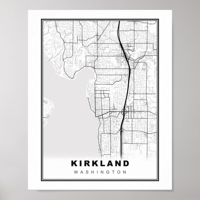 Póster Mapa de Kirkland (Frente)