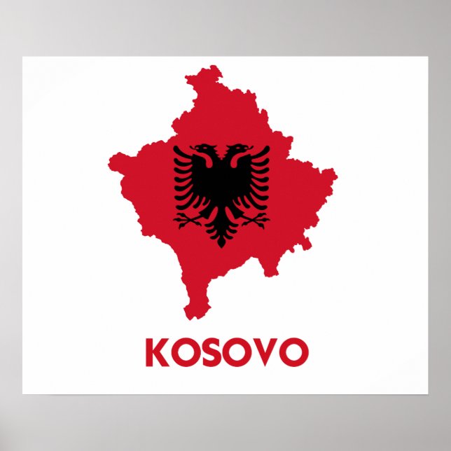 PÓSTER MAPA DE KOSOVO (Frente)