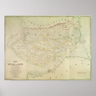 Póster Mapa de Kutch y de Runn, la India, 1854