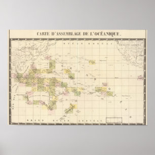 Póster Mapa de la Asamblea de Oceanía