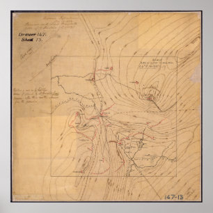 Póster Mapa de la brecha de Cumberland