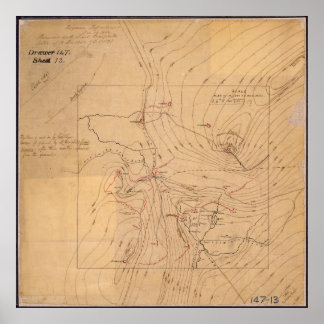 Póster Mapa de la brecha de Cumberland