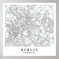 Mapa de la Calle Azul de Alemania en Berlín