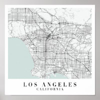 Mapa de la Calle de Agua Azul de Los Ángeles Calif