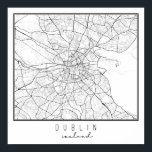Póster Mapa de la calle de Dublin Ireland<br><div class="desc">Mapa de la calle de Dublin Ireland</div>