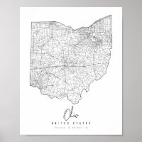 Mapa de la calle mínima de Ohio