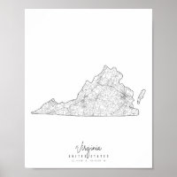 Mapa de la calle mínima de Virginia