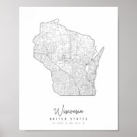 Mapa de la calle mínima de Wisconsin