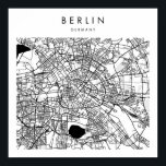 Póster Mapa de la calle moderna mínima de la Alemania de<br><div class="desc">Mapa de la calle moderna mínima de la Alemania de Berlín</div>