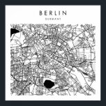 Póster Mapa de la calle moderna mínima de la Alemania de<br><div class="desc">Mapa de la calle moderna mínima de la Alemania de Berlín</div>