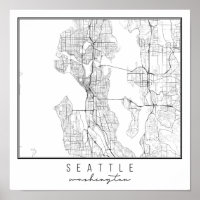 Mapa de la calle Seattle Washington