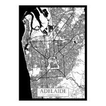 Mapa de la ciudad de Adelaida Australia