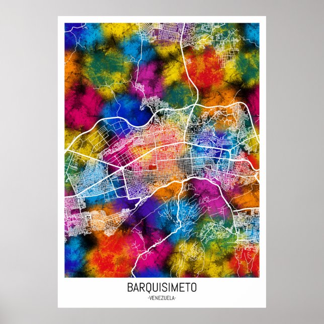 Póster Mapa de la ciudad de Barquisimeto (Frente)