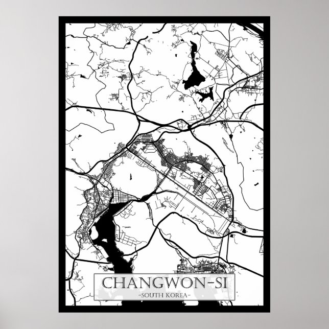 Póster Mapa de la ciudad de Campinas Brasil (Frente)