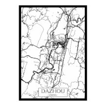 Mapa de la ciudad de Dazhou China