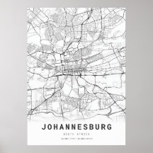 Mapa de la ciudad de Johannesburgo