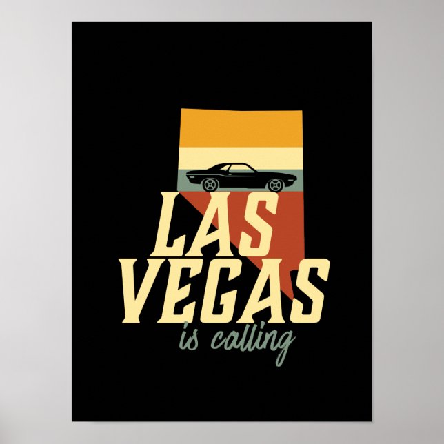 Póster Mapa de la ciudad de Las Vegas Nevada (Frente)