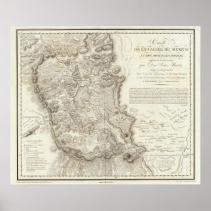 Póster Mapa de la ciudad de México