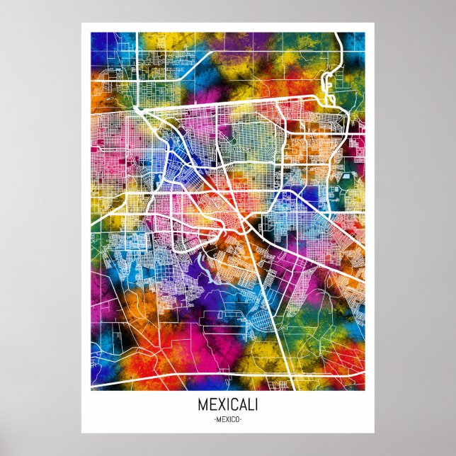 Póster Mapa de la Ciudad de México (Frente)